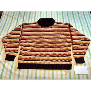 Vintage/Retro-Style 60s/70s-Inspired Handmade Oversized Sweater L/XL